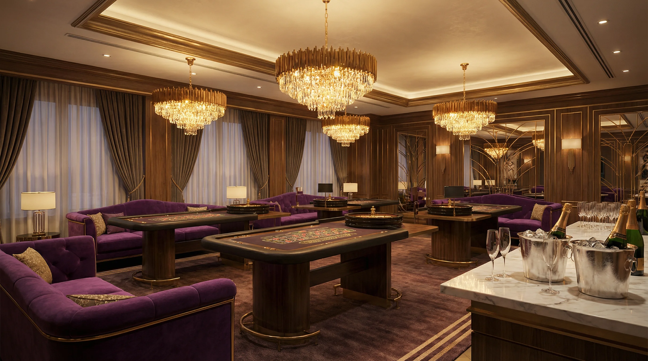 Sala VIP luxuosa do cassino jogao bet